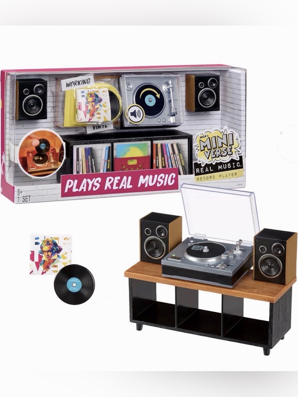 Mini Verse Real Music Record Player - Yellow